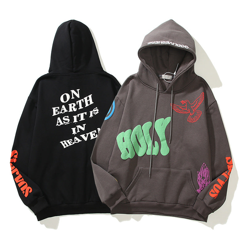 Kanye West KSG Hoodie Autumn and Winter Foam Graffiti Printing Hooded Men and Women