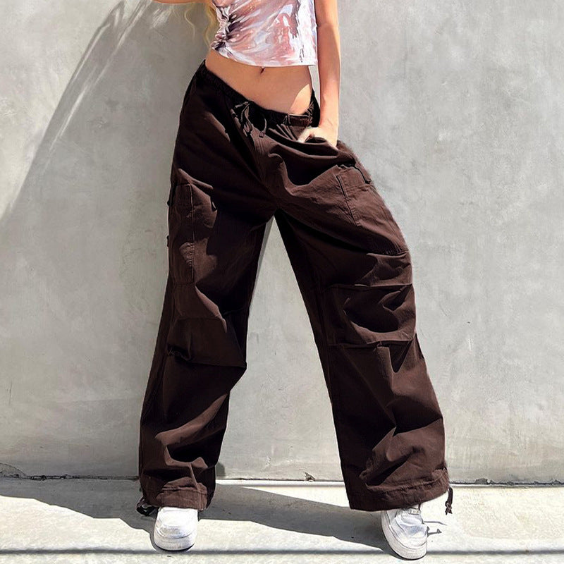 Julia Fox Low Rise Trousers Casual Low Waist Ankle Banded Pants