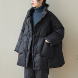 Women Winter Coats Puffer Jacket Down Coat Long Sleeve Warm White Duck Down Lightweight Down Jacket Female