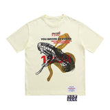 Rrr123 T Shirt Python Puff Print Loose Hip Hop Casual T-shirt