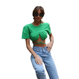 Music Festivals Rave Outfits Girls Tops Summer Women's Fashion round Neck Short Sleeves T-shirt