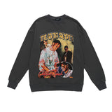 Mens Fall Outfits Sweater Men and Women Hiphop High Street Couple Retro Portrait