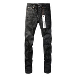 Purple Brand Jeans Coating Texture Personality Jeans