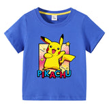 Children Pokemon Pikachu T Shirt Summer Clothing Short Sleeve T-shirt Boy