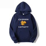 Men Graphic Hoodie Autumn and Winter Carha Loose Men's and Women's Hoodie Men and Women Velvet Padded Hooded Sweatshirt