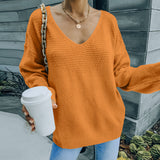 Women 'S Fall Outfits Knitwear Autumn And Winter V-neck Long Sleeve Sweater For Women