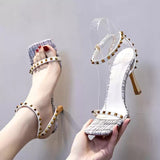 Nude Block Heel Peep Toe Sandals