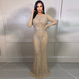 Olivia Wilde See through Dress Mesh Rhinestone Long Evening Dress