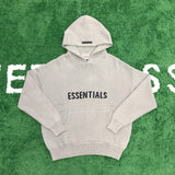 Fog Feel Of God Essentials Hoodie Double Line Letter Loose Sweater Knitted Pullover Hooded Sweater