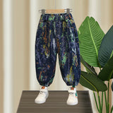 Toddler Boys Pants Boys Spring and Autumn Ankle-Tied Jeans
