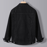 Paisley Denim Jacket Autumn Men's Denim Coat Jacket