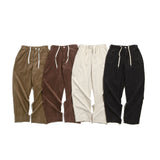 Mens Corduroy Pants Fall Winter Men Trousers Japanese Solid Color Four-Color Casual Pants