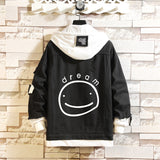 Comic Denim Jacket Dream Hooded Hoodie Long Sleeve Denim Jacket