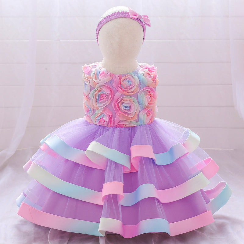 Summer Rompers Children's Cake Birthday Party Dress