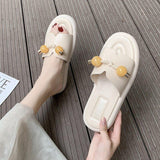 Women Open Toe Sandals Flats Summer Thick Bottom Fashion Sandals