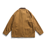 Vintage Letterman Jacket Autumn Lapel Vintage Overalls Jacket