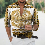 Men Beach T Shirts Long Sleeve Shirt Spring and Autumn