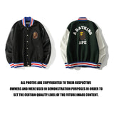 Shark Print Jacket Men'S And Women'S Youth Fashion Street Baseball Jacket Jacket