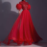 Lady Gaga Dress Sequined Feather Waist Dress
