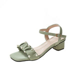 Nude Block Heel Peep Toe Sandals