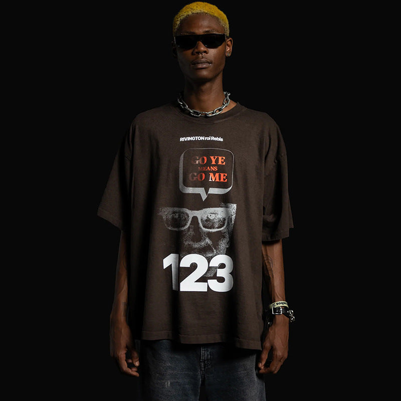 Rrr123 T Shirt Casual Sports Loose Gome Glasses Kid