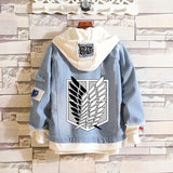 Comic Denim Jacket Men And Women Casual Loose Denim Jacket Anime