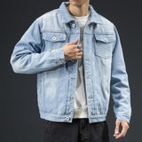 Men Denim Jacket Autumn and Winter Men's Coat Loose Jacket