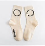 V Lone Socks Socks Men's Middle Tube Socks Cotton Women Long Socks