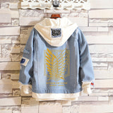 Comic Denim Jacket Men And Women Casual Loose Denim Jacket Anime