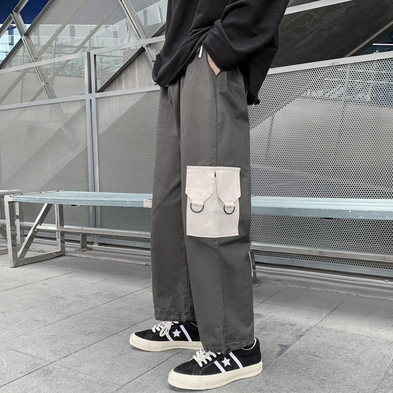 Men Pants Men's Loose Color Matching plus Size Leisure Sports