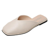 Women Open Toe Sandals Flats Summer Slip-on Slippers Fashion Outerwear