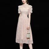 Marilyn Monroe Dress Summer Short Sleeve Lace Dress