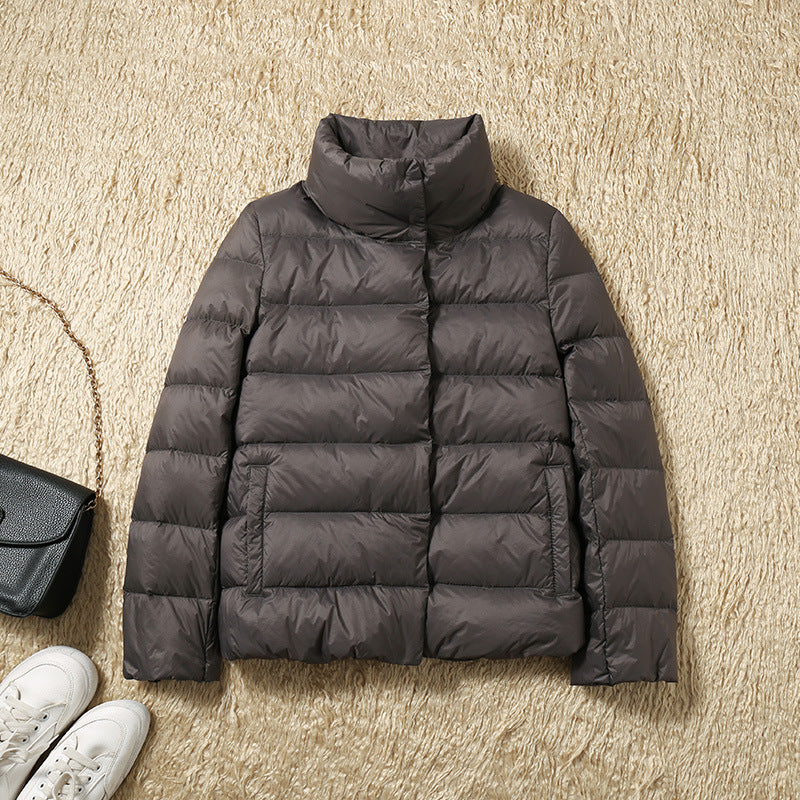Women Winter Coats Puffer Jacket Down Coat Short Down Feather Liner Women Coat Warm Stand Collar Jacket