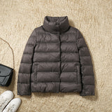 Women Winter Coats Puffer Jacket Down Coat Short Down Feather Liner Women Coat Warm Stand Collar Jacket