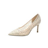 Nude Heels for Wedding Crystal High Heels