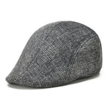 Check Beret Hat Autumn and Winter Check Middle-Aged and Elderly Men and Women Hats for the Elderly