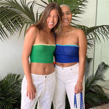 Music Festivals Rave Outfits Girls Tops Spring and Summer Women's Clothing Vest Slim Fit Tube Top for Women