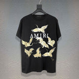 Amiri T Shirt Printed Casual Hip Hop Short Sleeve T-shirt for Men and Women