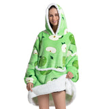 Hoodies Blankets Lengthen and Thicken Homewear Pajamas Flannel