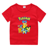 Children Pokemon Pikachu T Shirt Cotton T-shirt Casual Sports