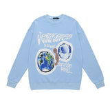 Mens Fall Outfits Sweater Men and Women Hiphop High Street Couple Retro Portrait