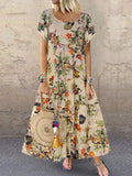 Emery Rose Dresses Retro Sleeveless round Neck Women's Dress