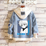 Comic Denim Jacket Anime Hole Spring and Autumn Denim Jacket