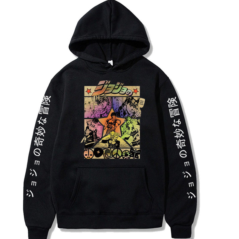 Jojo'S Bizarre Adventure Clothing Printing Plus Velvet Hoodie Coat