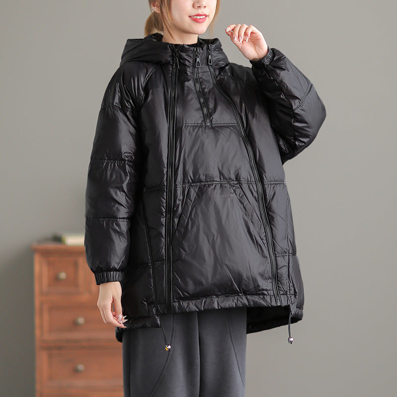 Women Winter Coats Puffer Jacket Down Coat Winter Double Zipper Down Jacket Sweater Fashion