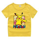 Children Pokemon Pikachu T Shirt Cotton T-shirt Casual Sports Cute