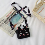 My Melody Bag Cartoon Kitty Kid's Messenger Bag Cute Silicone Wide Shoulder Strap Parent-Child Bag Candy Color Girls' Coin Purse Kulomi