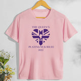 Inspired by Queen's Platinum Jubilee 2022 Elizabeth 70 Years T-shirt Printed Letters British Style T-shirt Short Sleeve