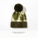 Toboggan Hat Woolen Cap Winter Earflaps Thermal Knitting