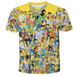 Homer Simpson Shirt Summer Printed Xin Loose Casual Short Sleeve